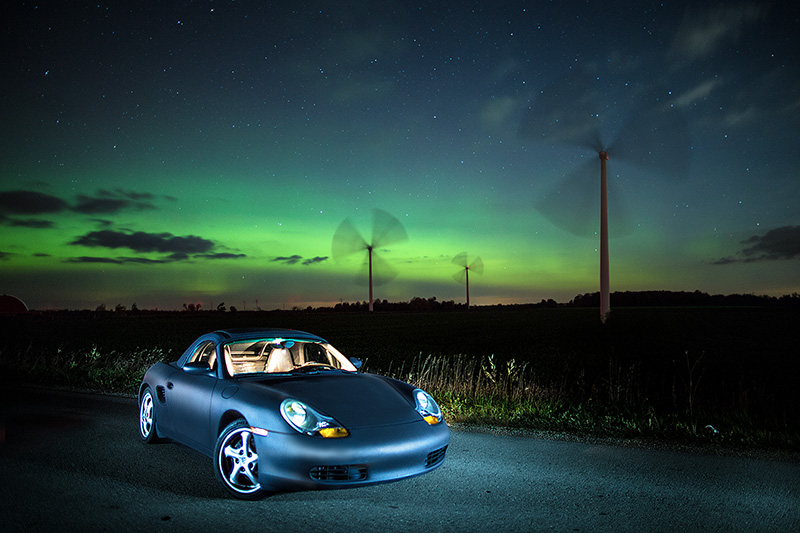 Porsche Boxster Northern lights